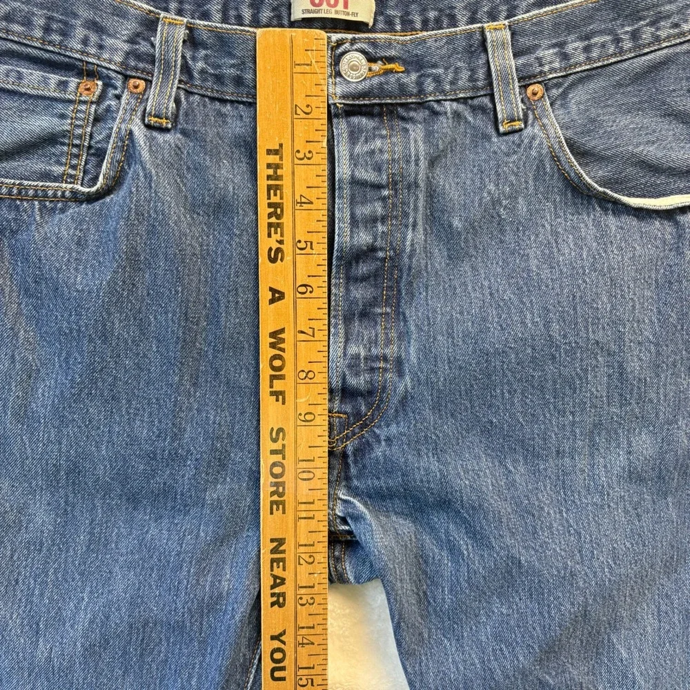 Vtg Levis 501 Jeans Mens W40 L29 Straight‎ Leg Button Fly 100% Cotton Denim Blue
